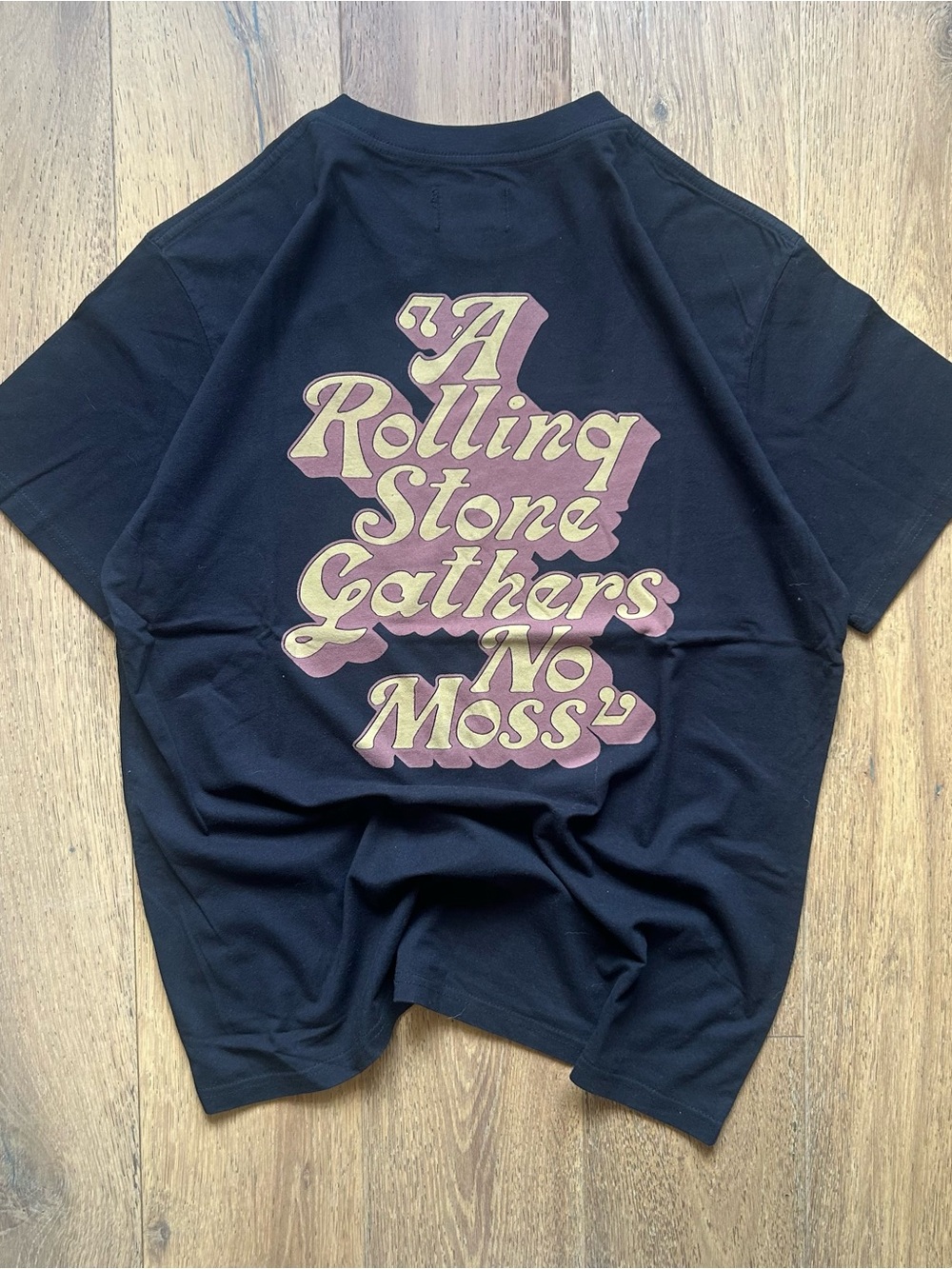 Critical Slide Australia Black Graphic Tee with Retro Script Back Print